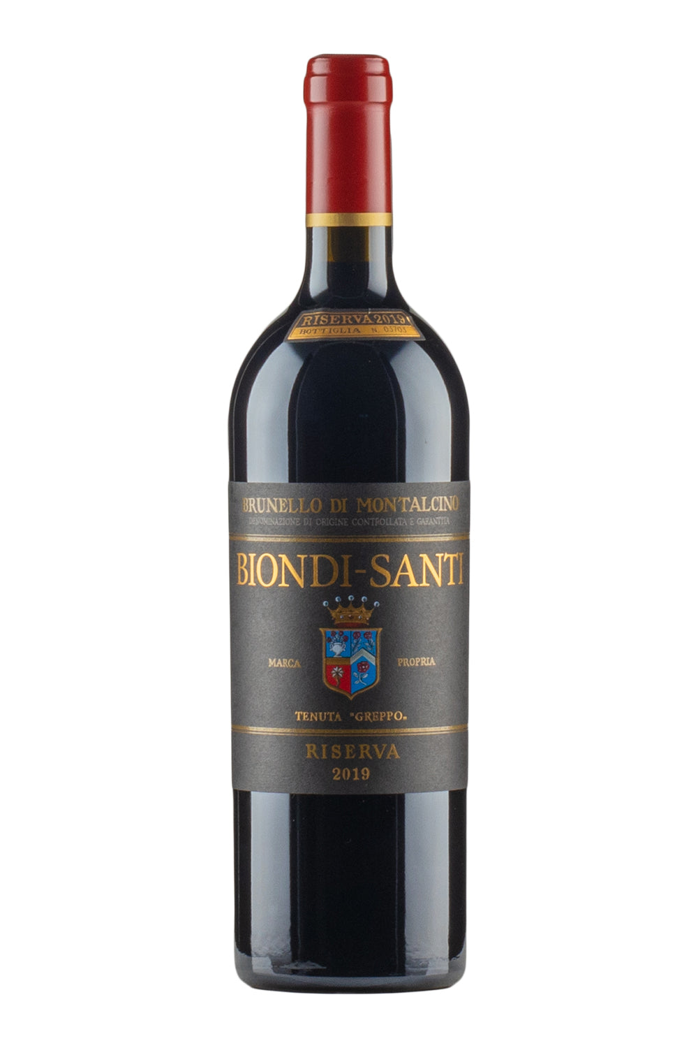 Botella de Biondi-Santi Brunello di Montalcino Riserva 2019