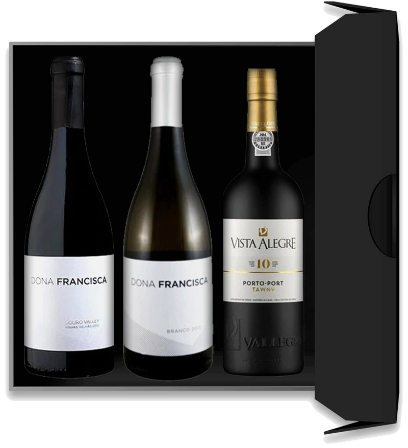 Conjunto de Dona Francisca 2019, Dona Francisca Branco 2022 e Vista Alegre 10 Anos - Vinogrande