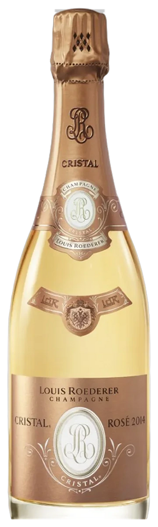 Bottle of Louis Roederer Cristal Rosé 2014