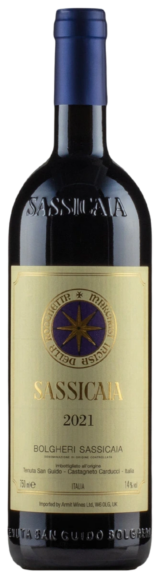 Botella de Sassicaia 2021