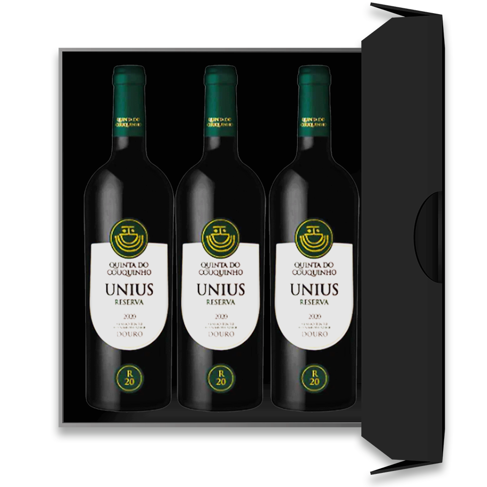 Conjunto de 3 Garrafas de Quinta do Couquinho Unius Reserva 2020 - Vinogrande
