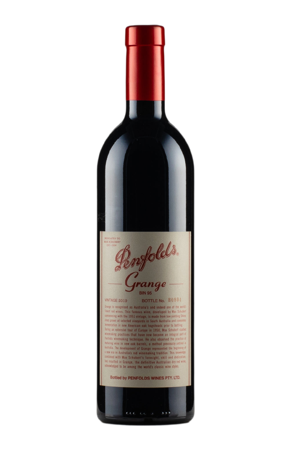 Botella de Penfolds Grange 2019