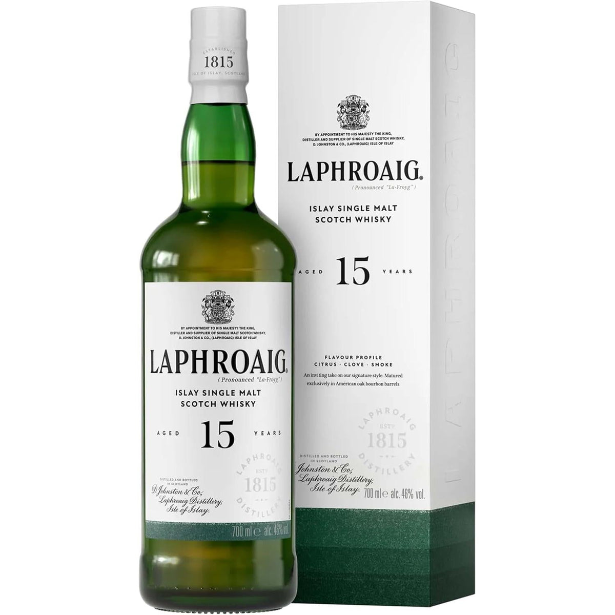 Bottle of Laphroaig 15 Anos