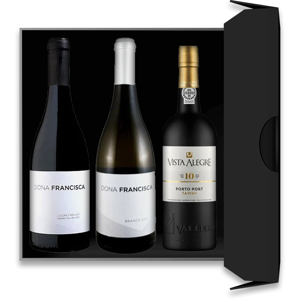 Conjunto de Dona Francisca 2019, Dona Francisca Branco 2022 y Vista Alegre 10 Anos - Vinogrande