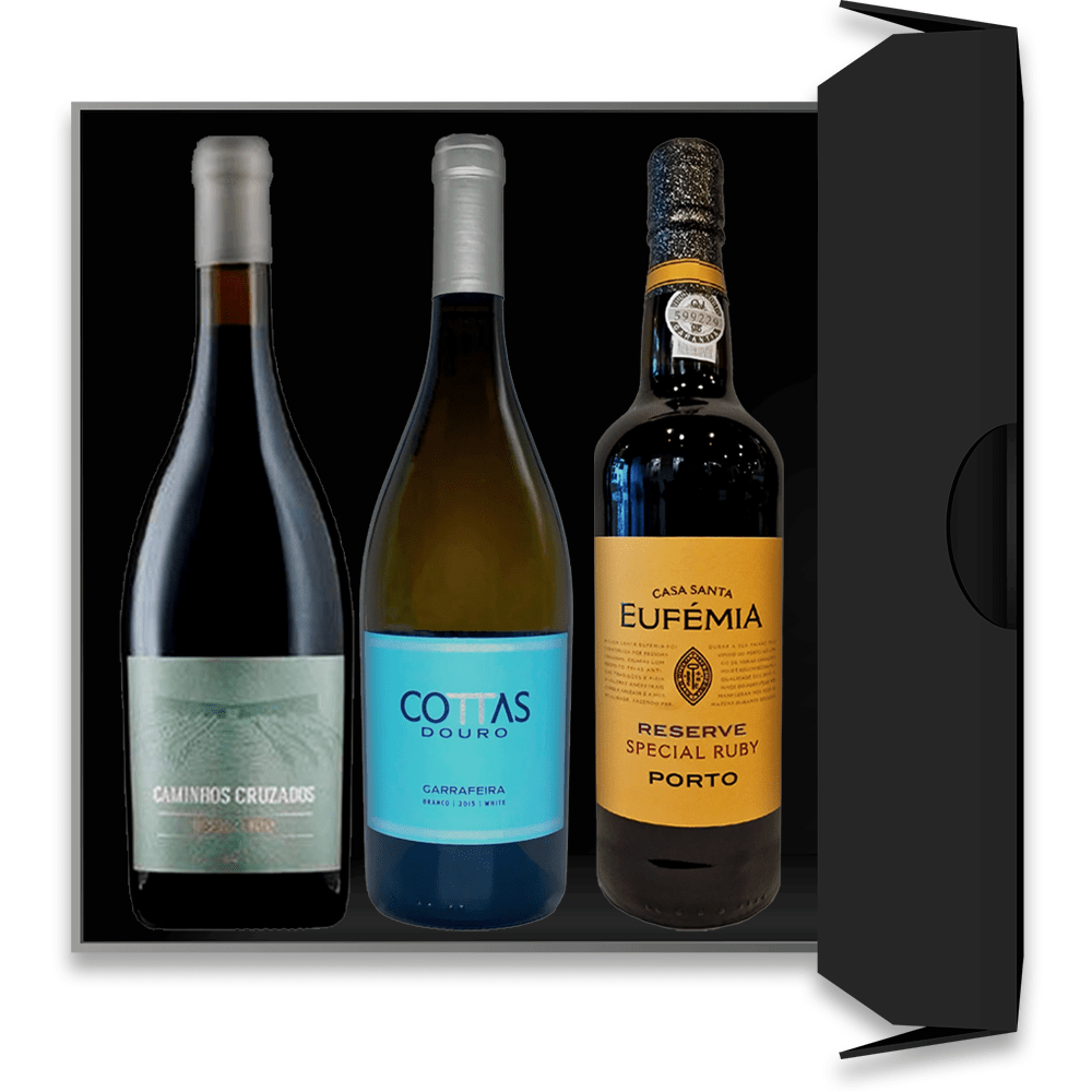 Conjunto de Caminhos Cruzados Reserva Tinto 2018, Cottas Garrafeira Branco 2020 e Casa Santa Eufémia Reserve Special Ruby - Vinogrande