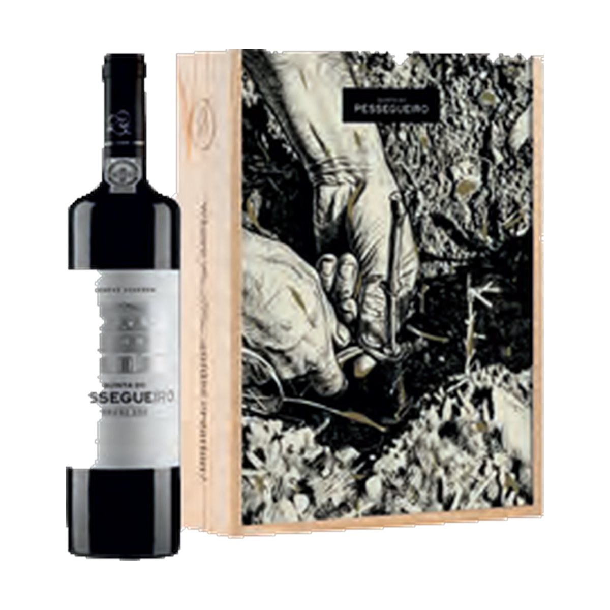 Quinta do Pessegueiro Grande Reserva Tinto  c/ Cxa Madeira de 3 Gfs