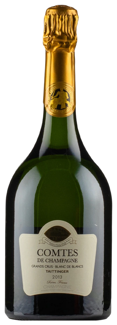 Botella de Taittinger Comtes de Champagne Blanc de Blancs 2013