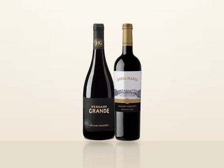 Pack Natal Grandes Reservas do Alentejo: Herdade Grande Grande Reserva Tinto e Dona Maria Grande Reserva, lado a lado
